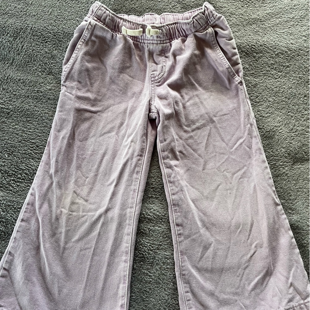 Cat & Jack Lavender Wide-Leg Jeans – Girls XS (4/5)